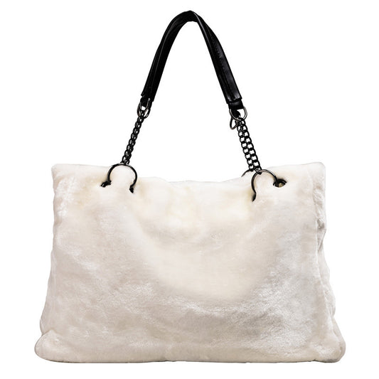 Borsa a mano morbida I-Bag in peluche per donna