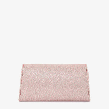 Pochette da sera rosa I-Bag con decorazioni in cristallo